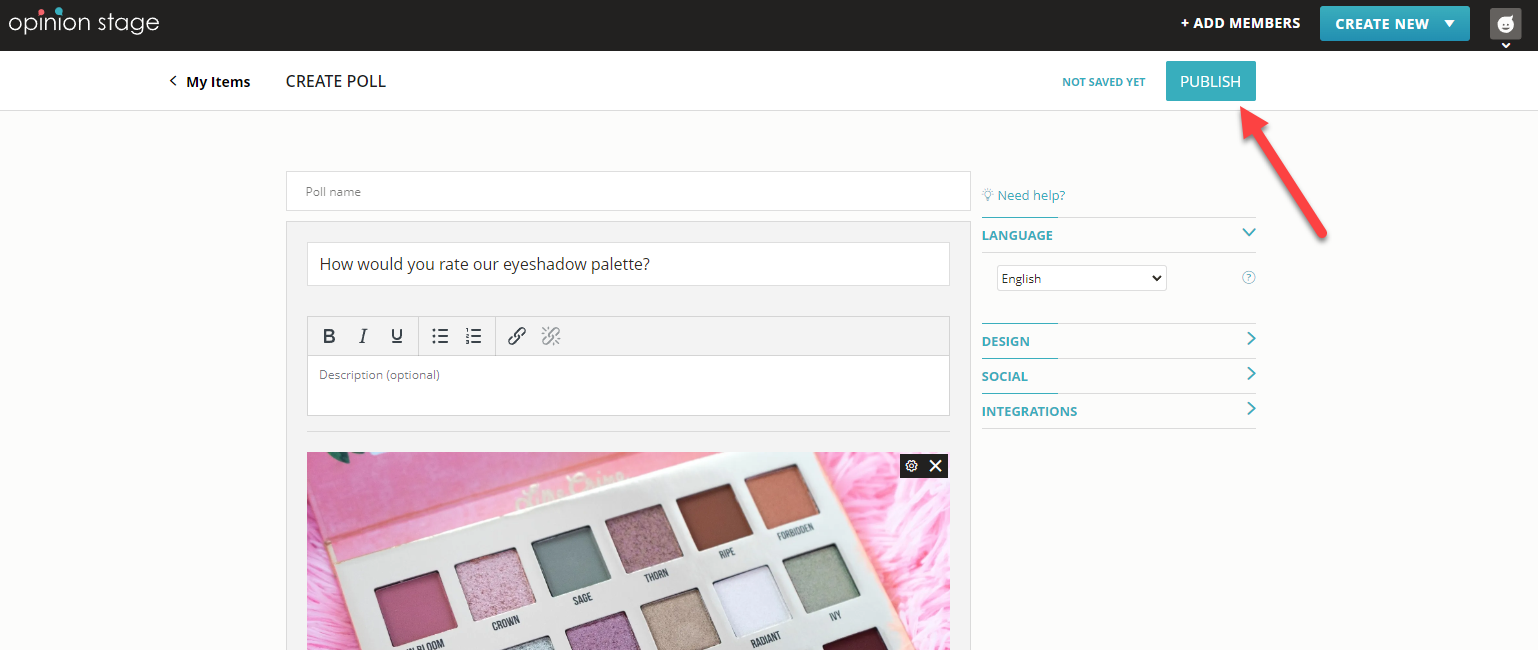 Create an email poll from scratch