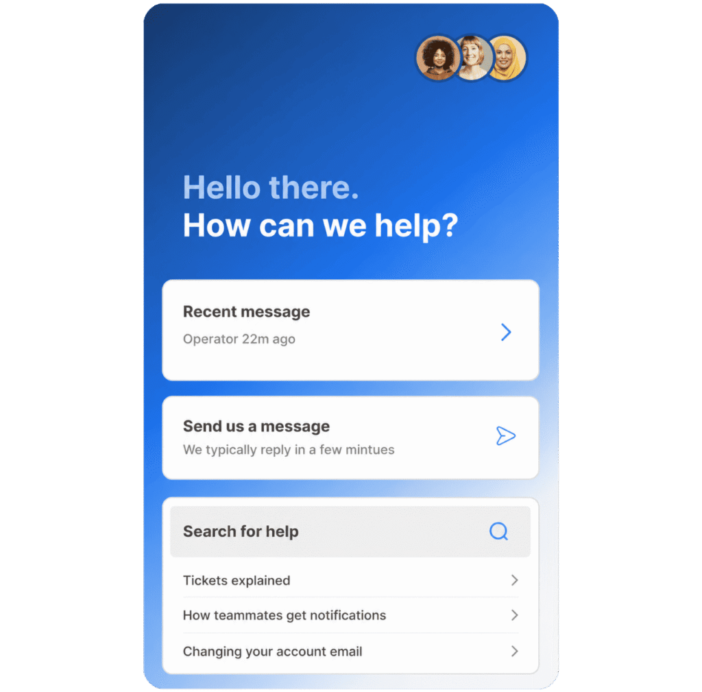 Opinion Stage customer support chat